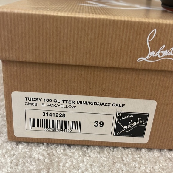 Christian Louboutin Tucsy 100 Glitter Mini Calf 39 - Picture 6 of 8